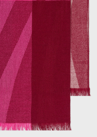 Paul Smith Women's Colourblock 'Swirl' Stripe Logo Scarf outlook