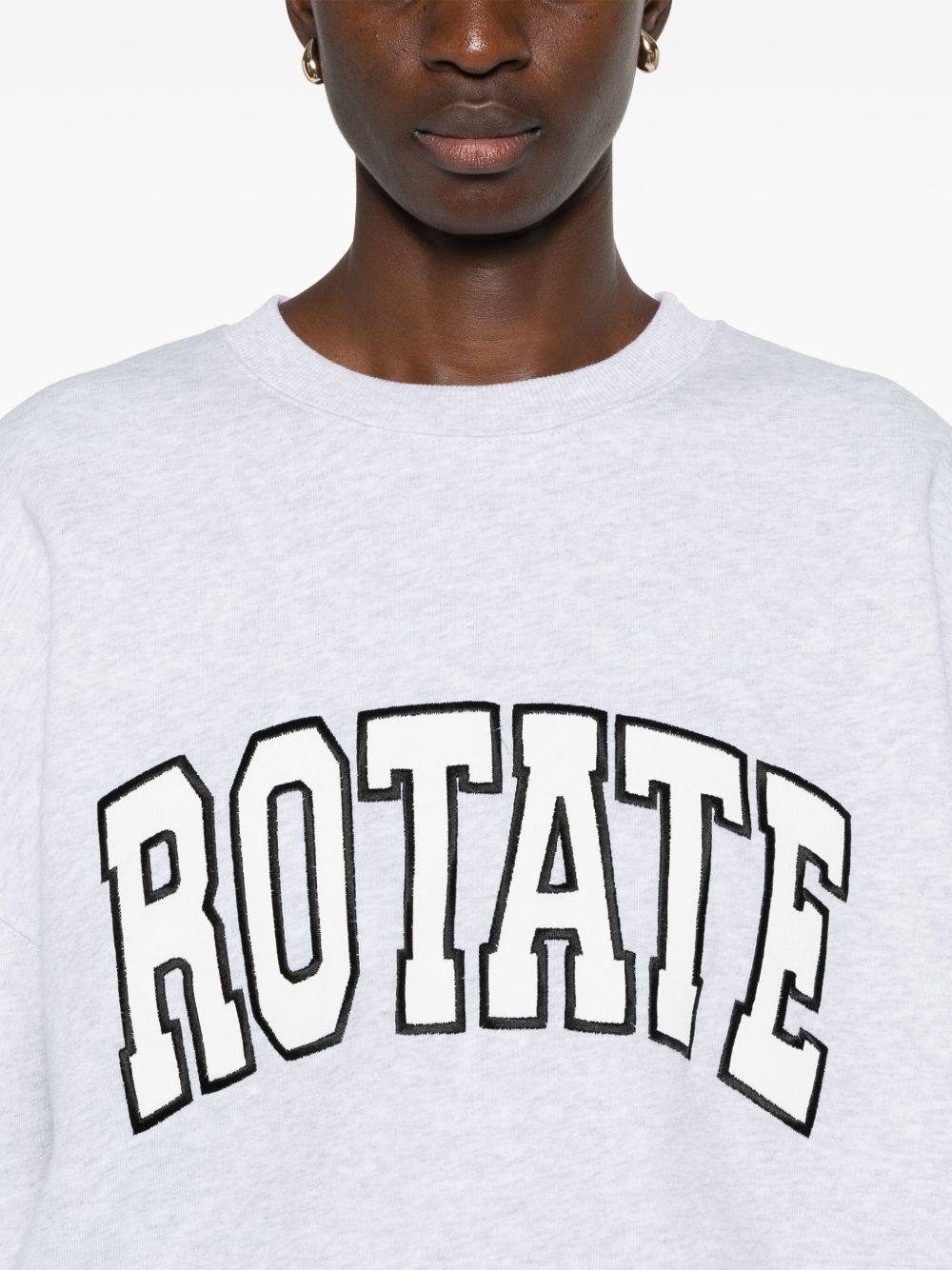 embroidered-logo crew-neck sweatshirt - 5