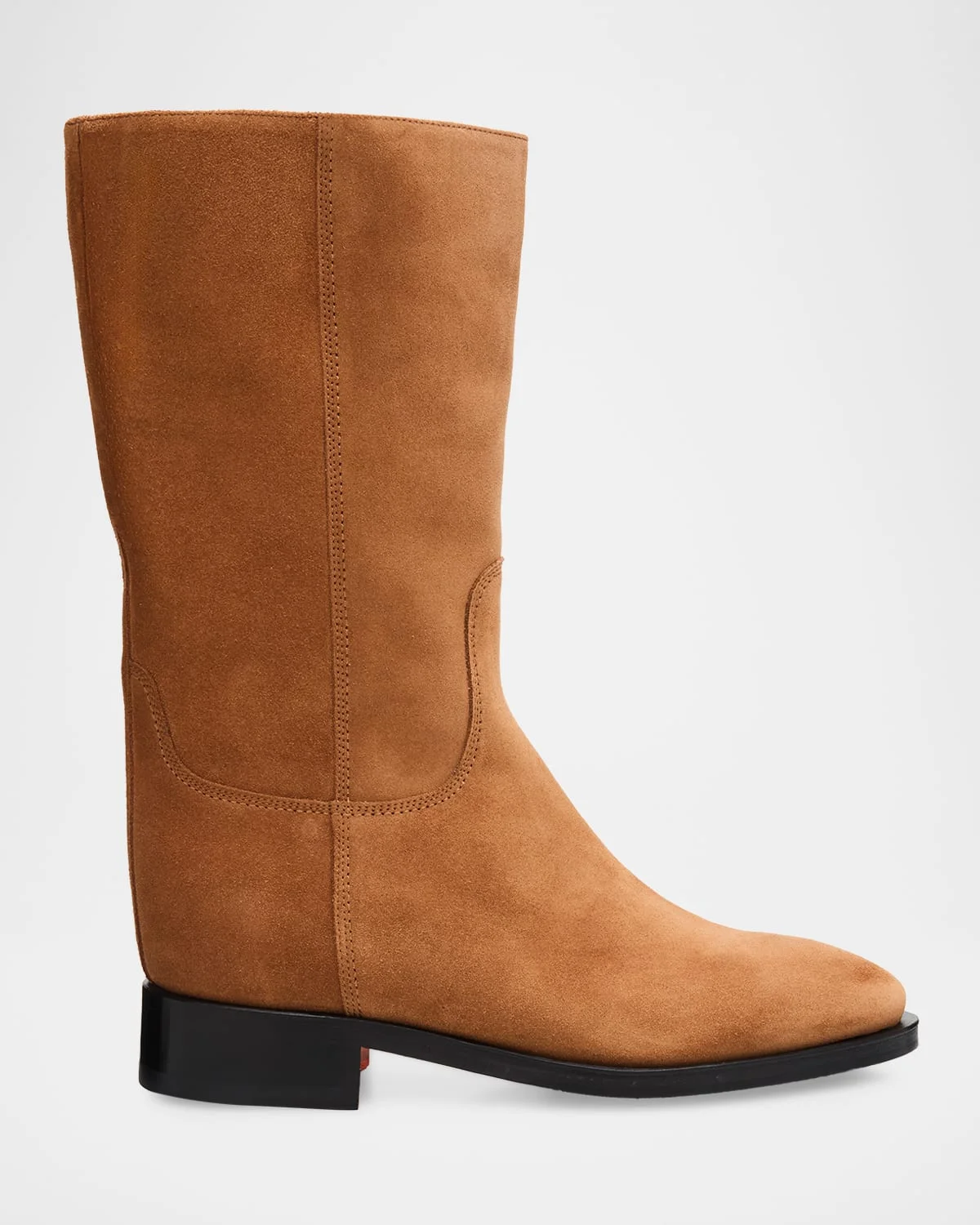 Suede Mid-Calf Boots - 1