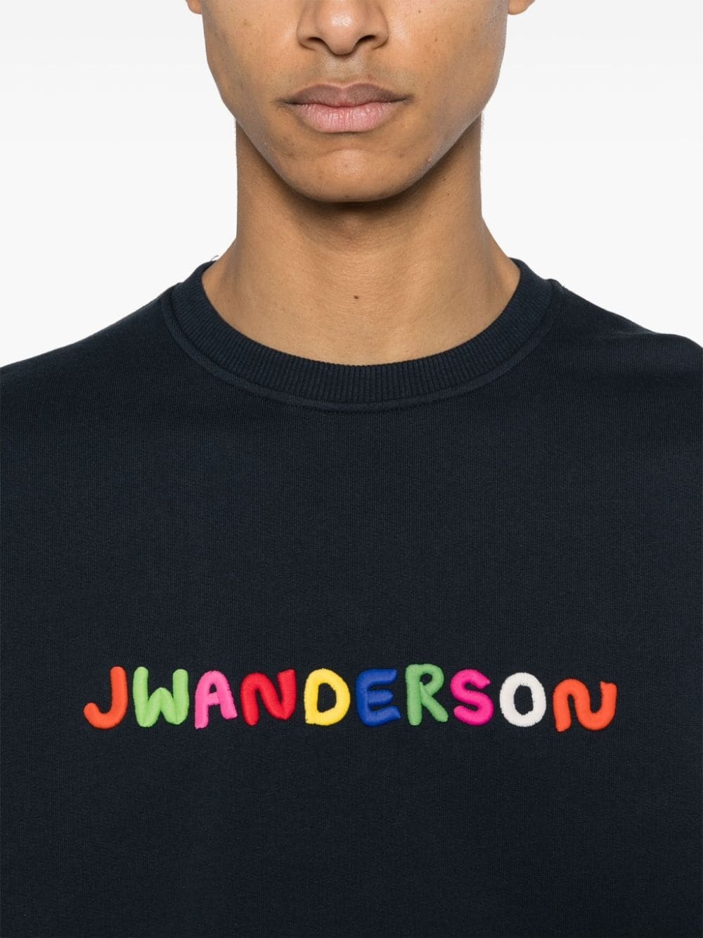 logo-embroidered cotton sweatshirt - 5