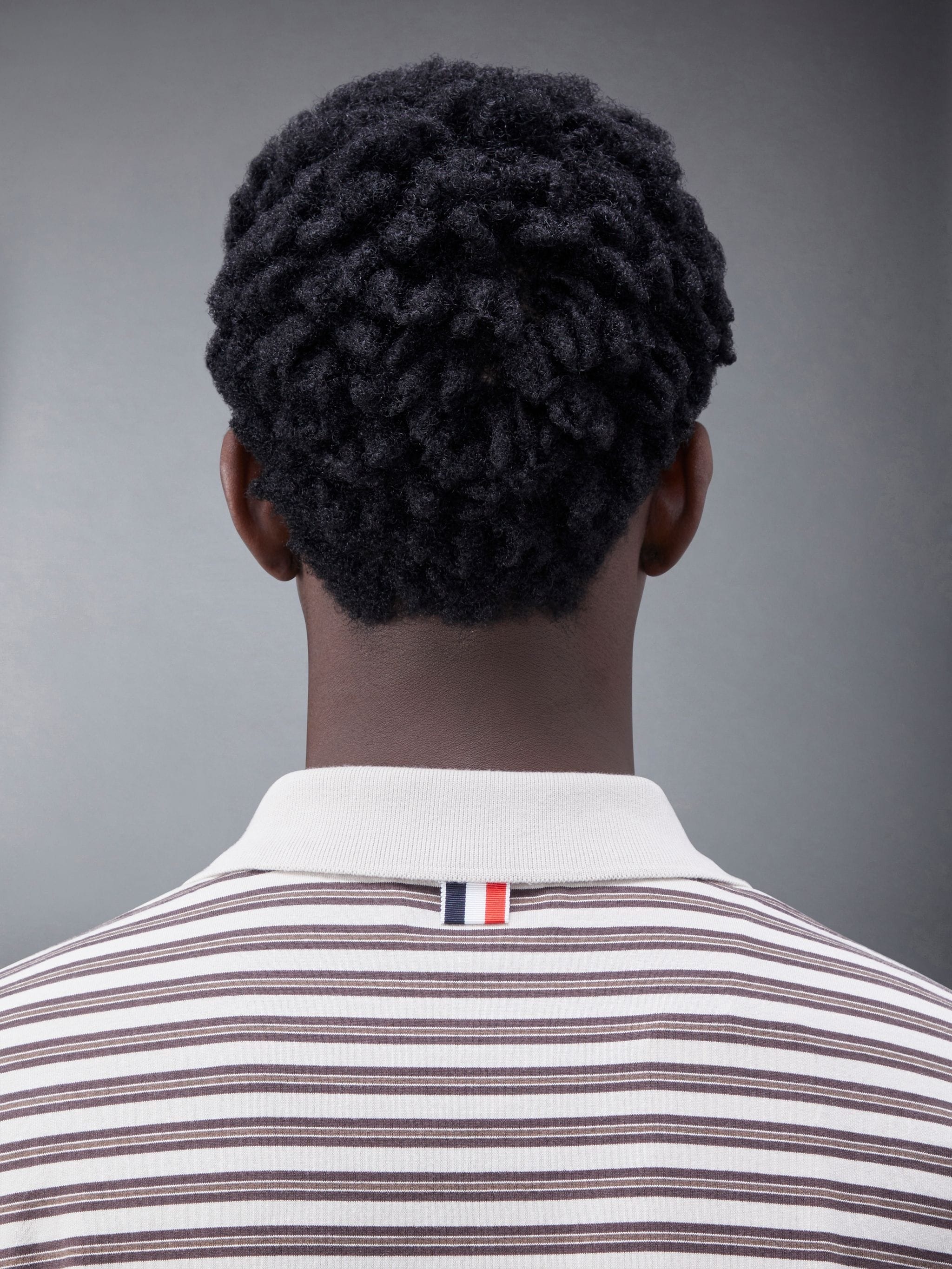 Stripe Jersey Whale Icon Short Sleeve Polo - 4