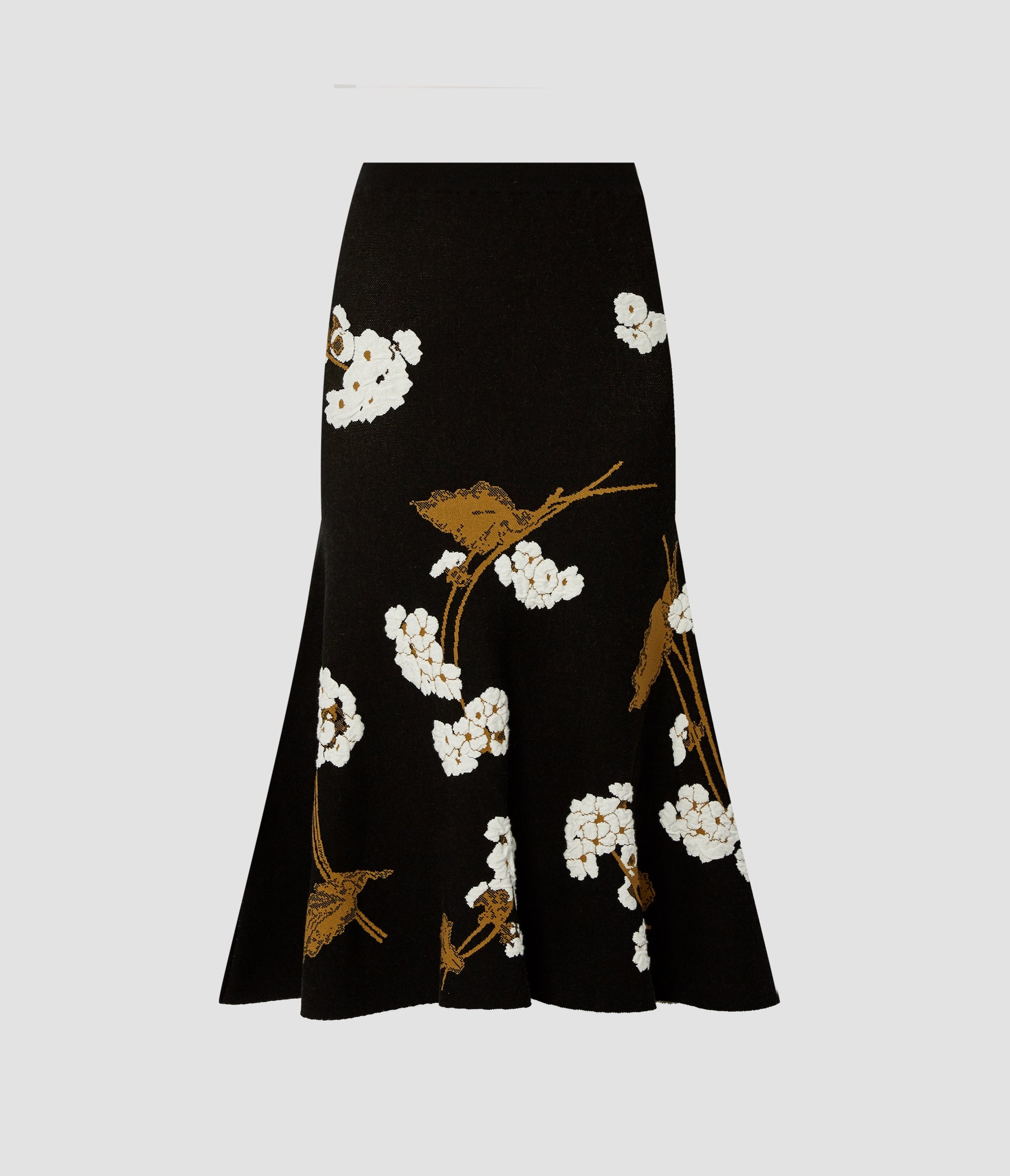 A-LINE MIDI KNIT SKIRT - 1