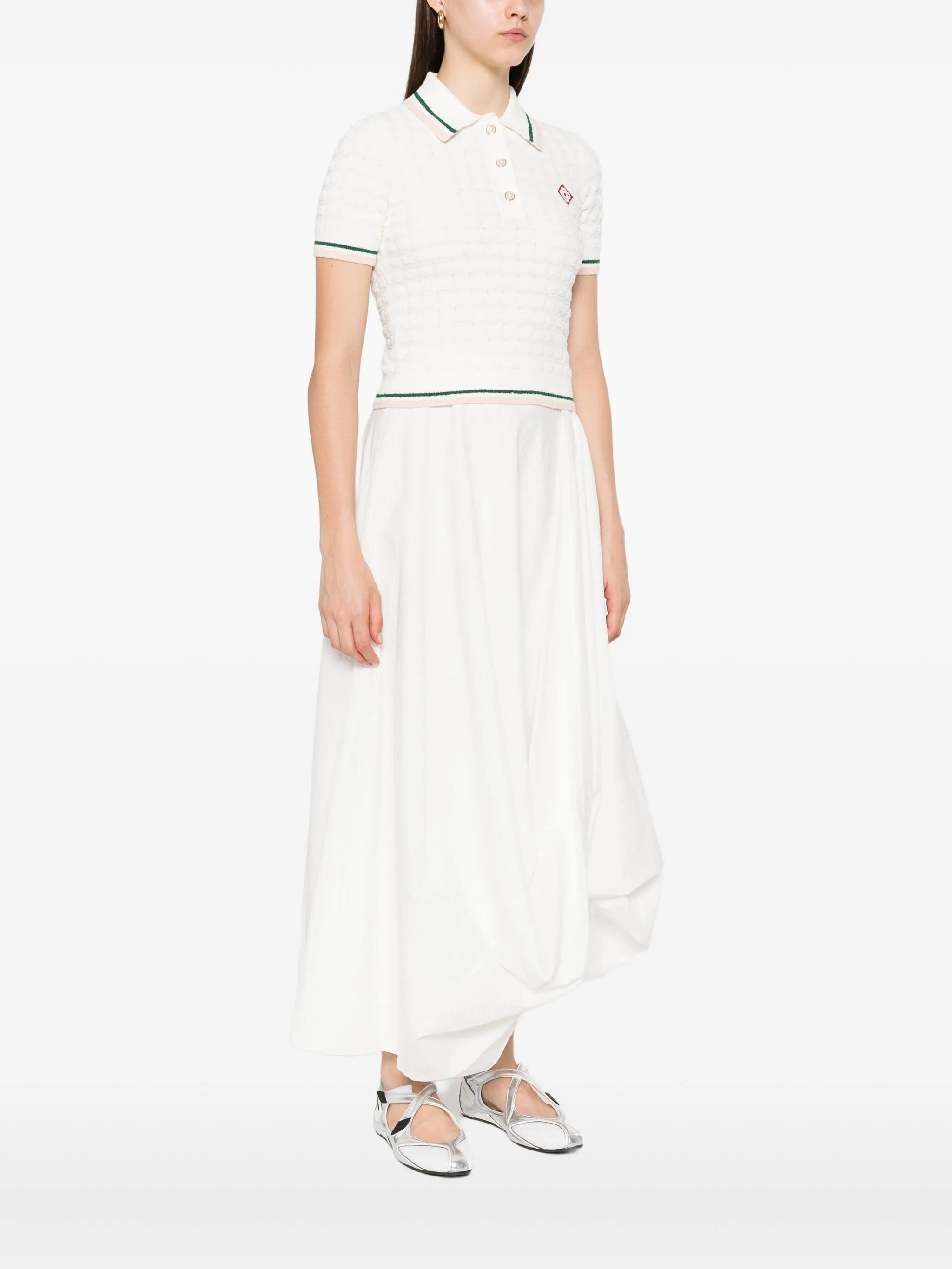 Casablanca Textured-knit Polo Dress - 5