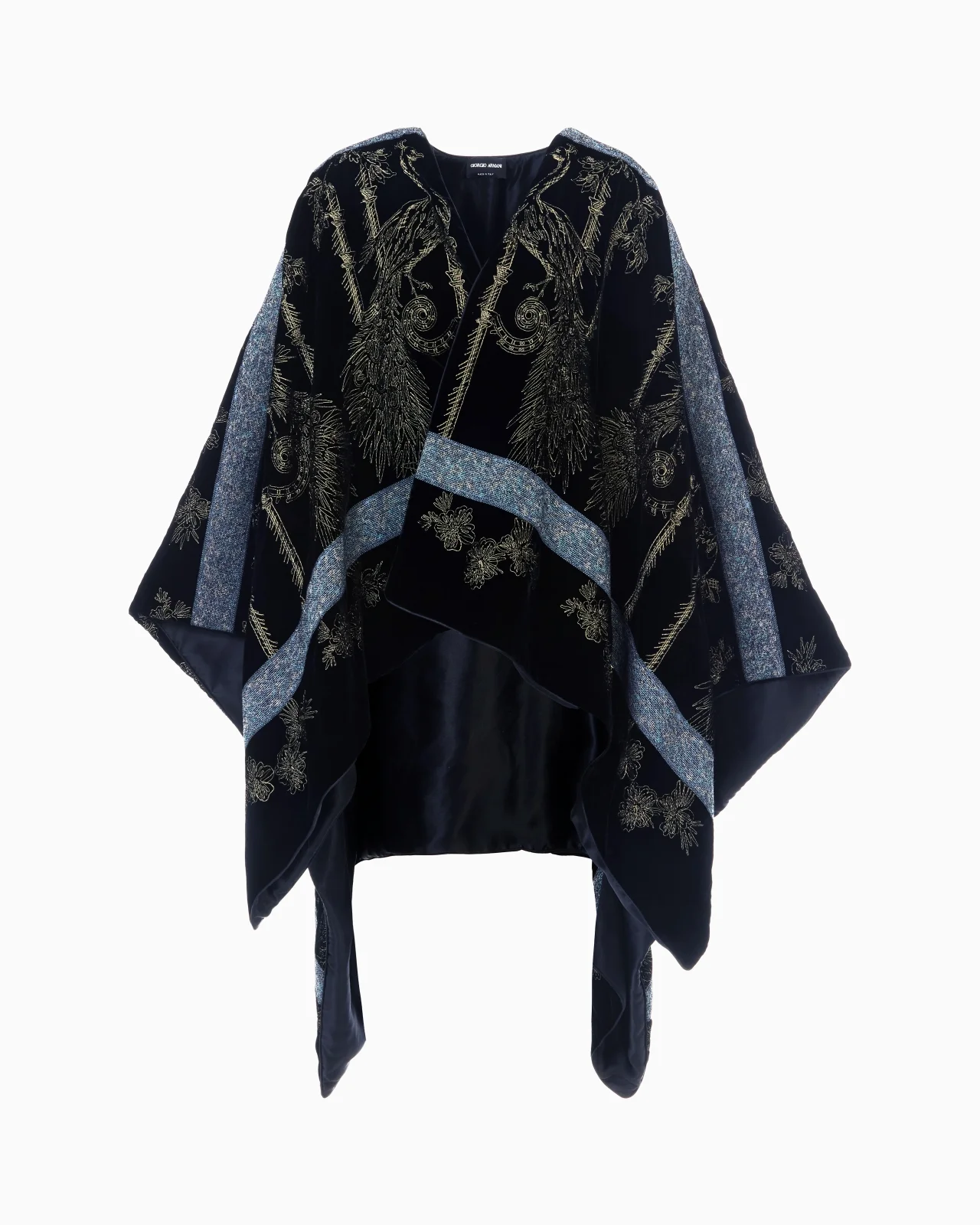 EMBROIDERED VELVET CAPE - 1