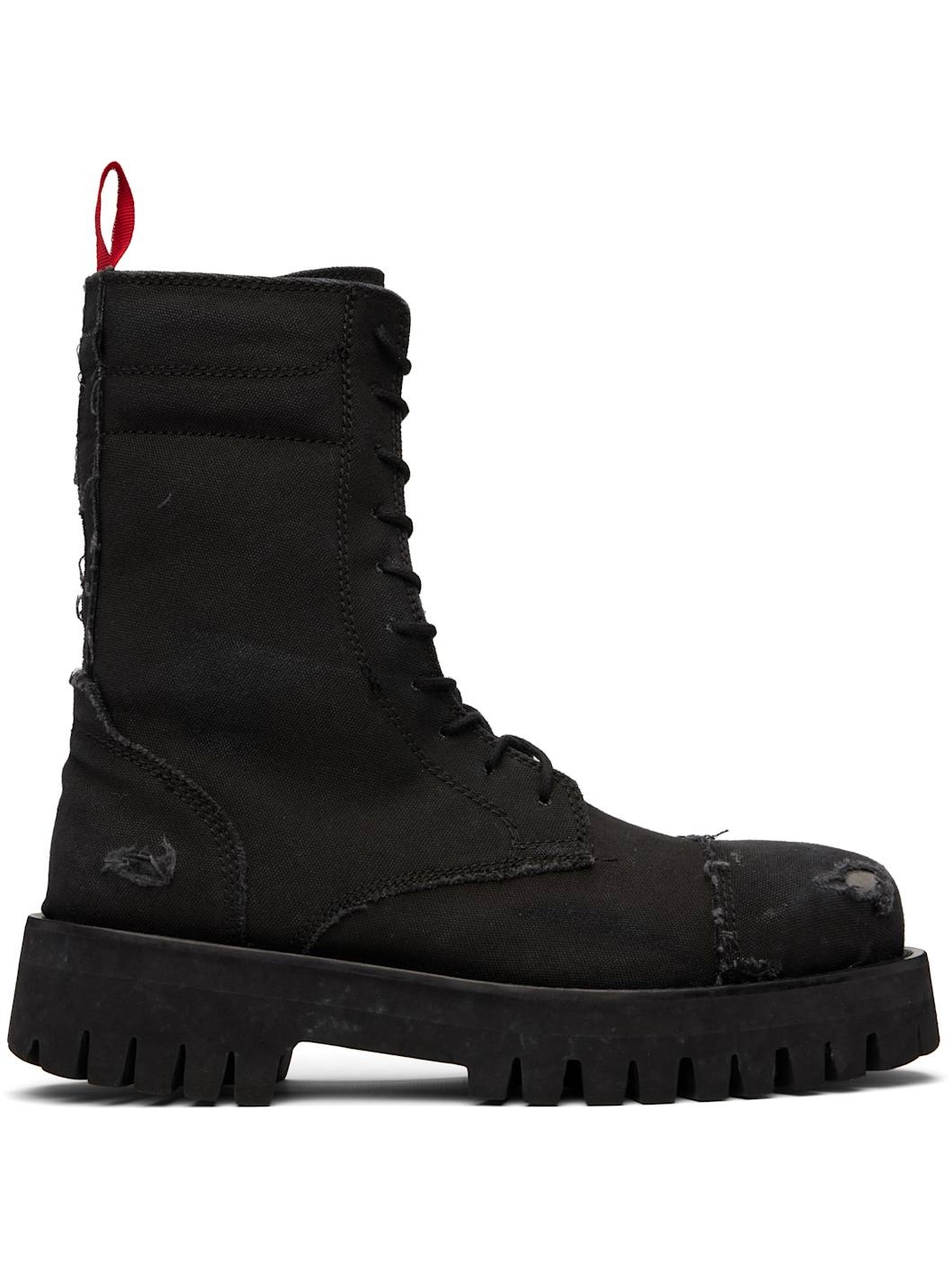 Black Canvas X Boots - 1