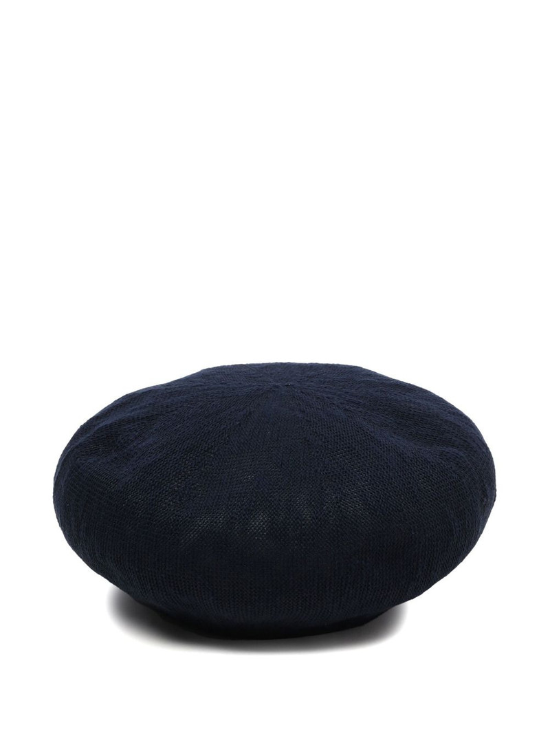 embroidered cotton-blend beret 1