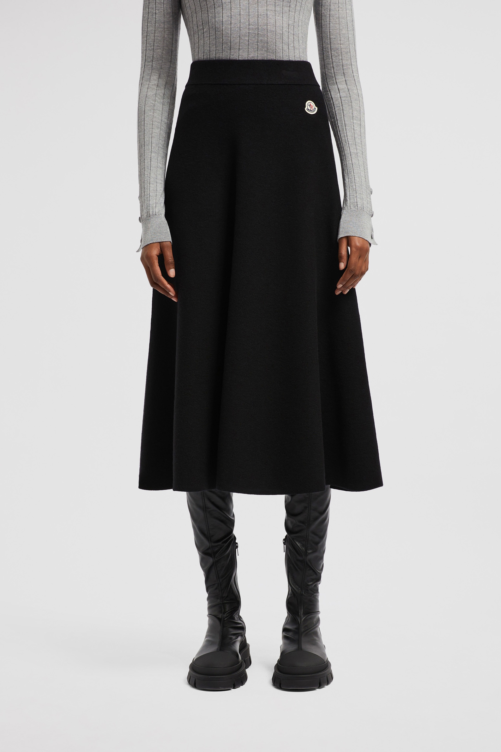 Wool & Cotton Midi Skirt - 3