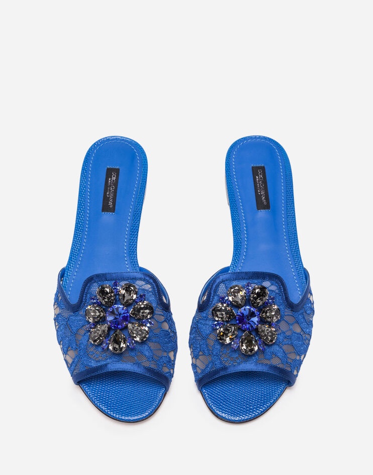 Slippers in lace with crystals - 3