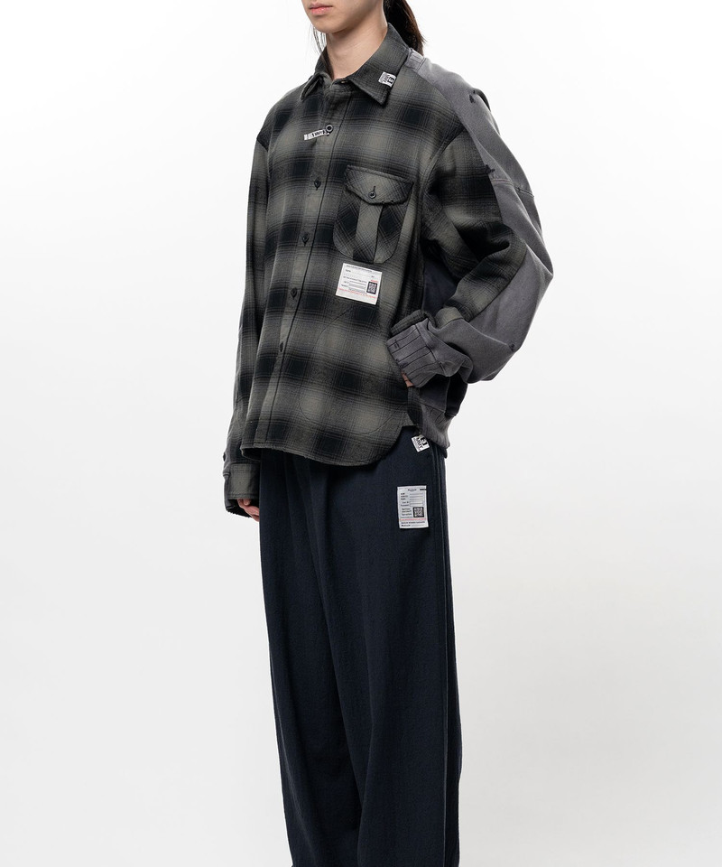 Front Back Combined Check Shirt 4