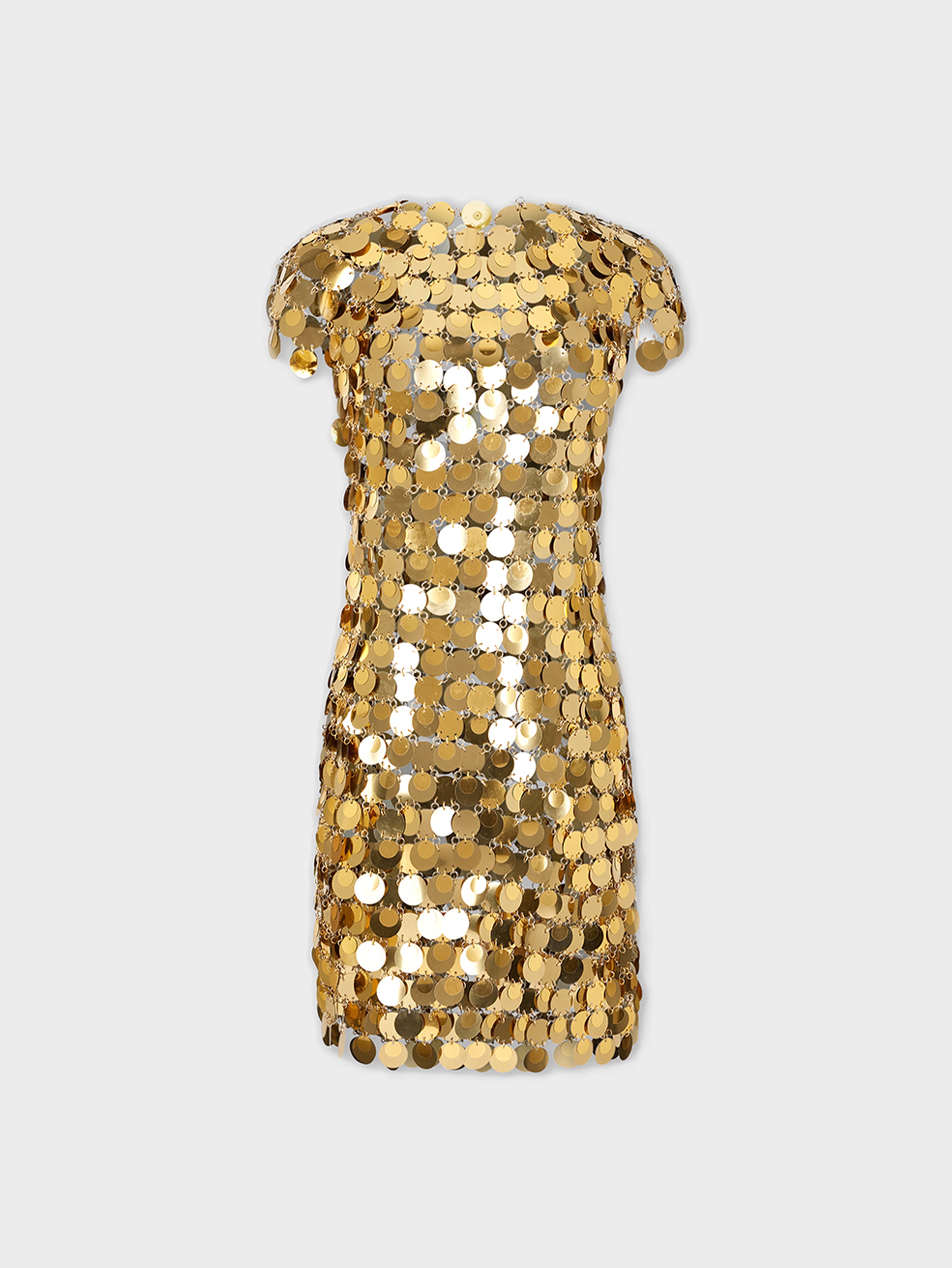 THE ICONIC GOLD SPARKLE DISCS DRESS - 1