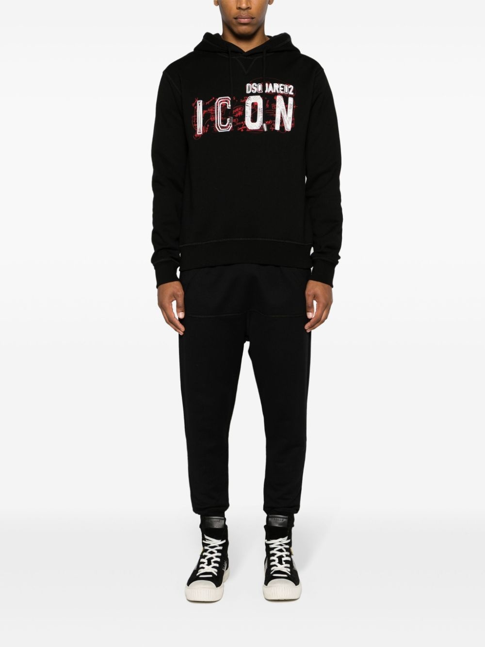 Icon Scribble-print cotton hoodie - 2