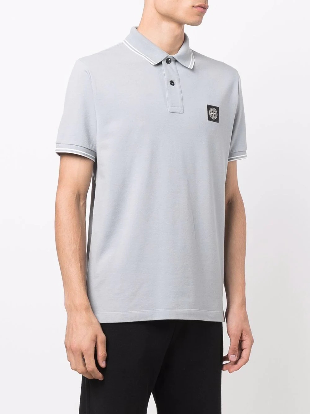 logo-patch polo shirt - 3