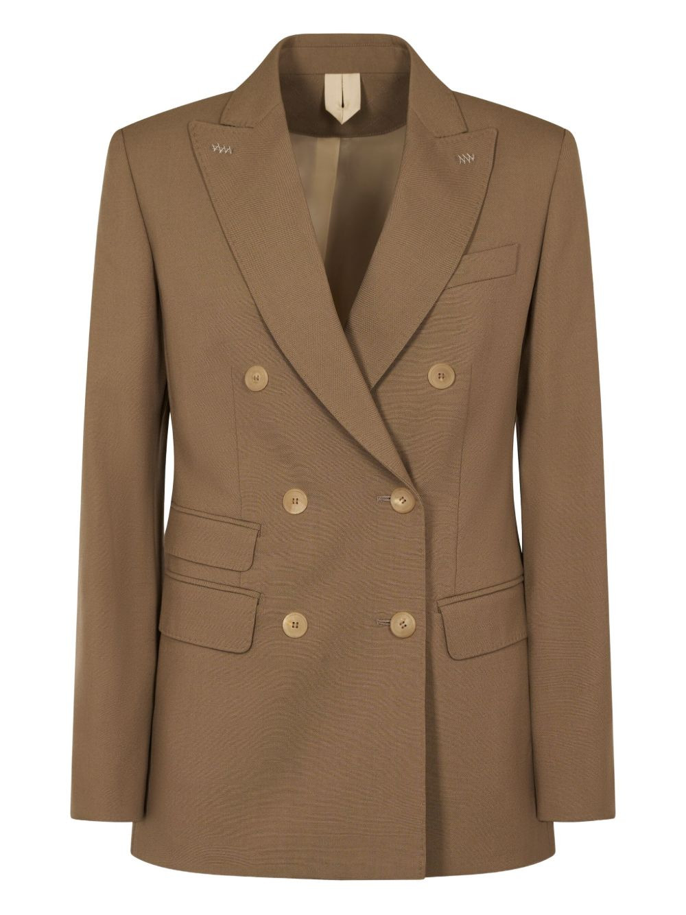 peak-lapel double-breasted blazer - 1