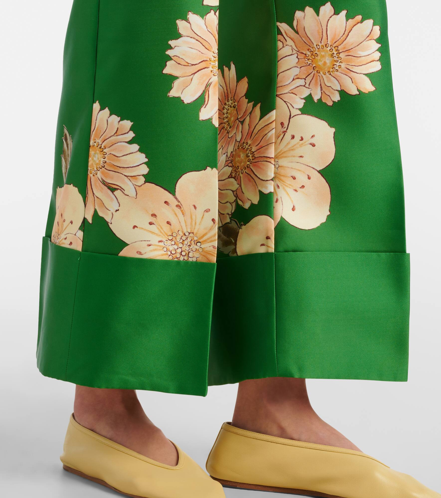 Sage floral straight pants - 5