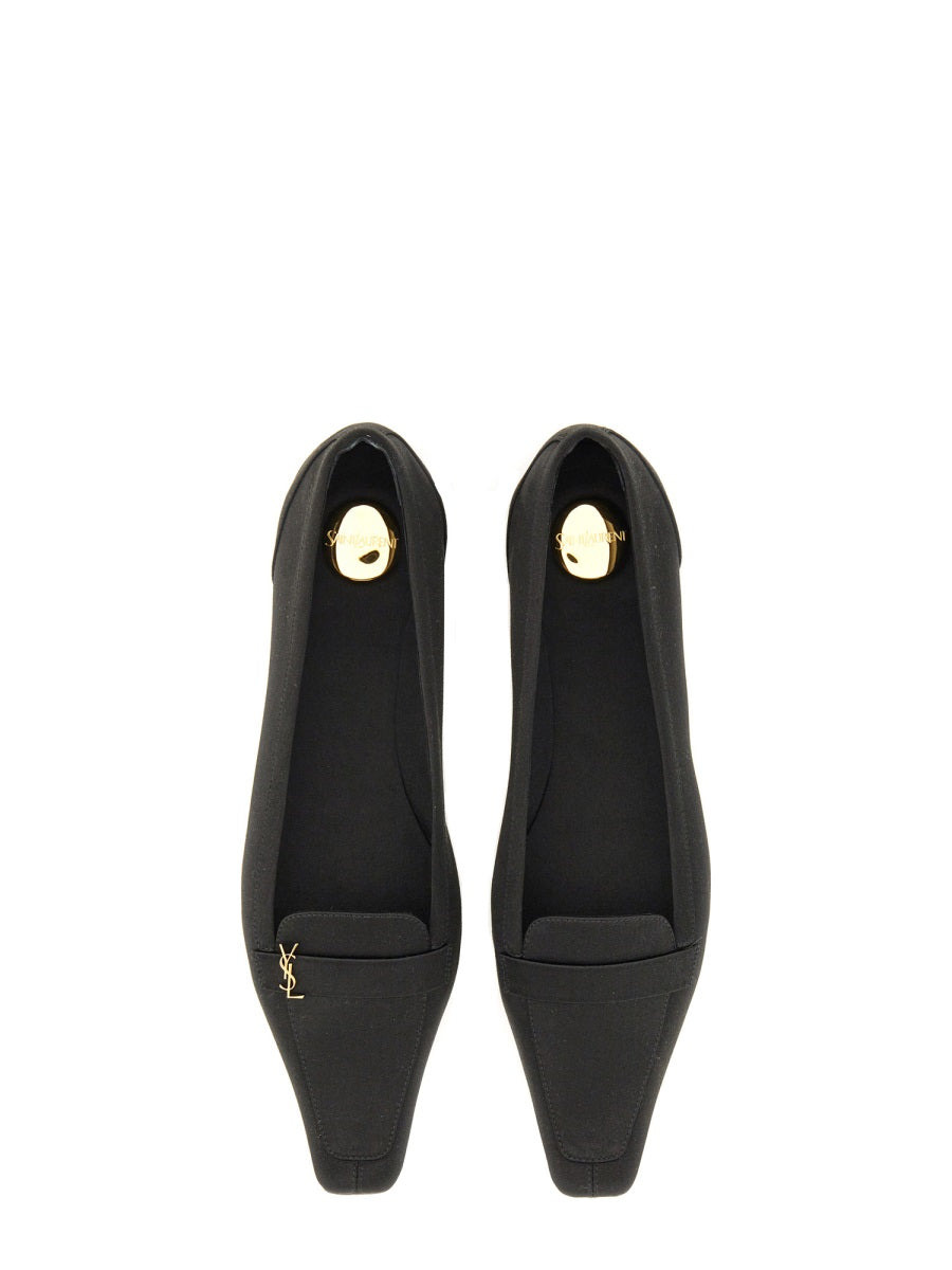Saint Laurent Women Crepe Satin "Poppy" Ballerina - 5