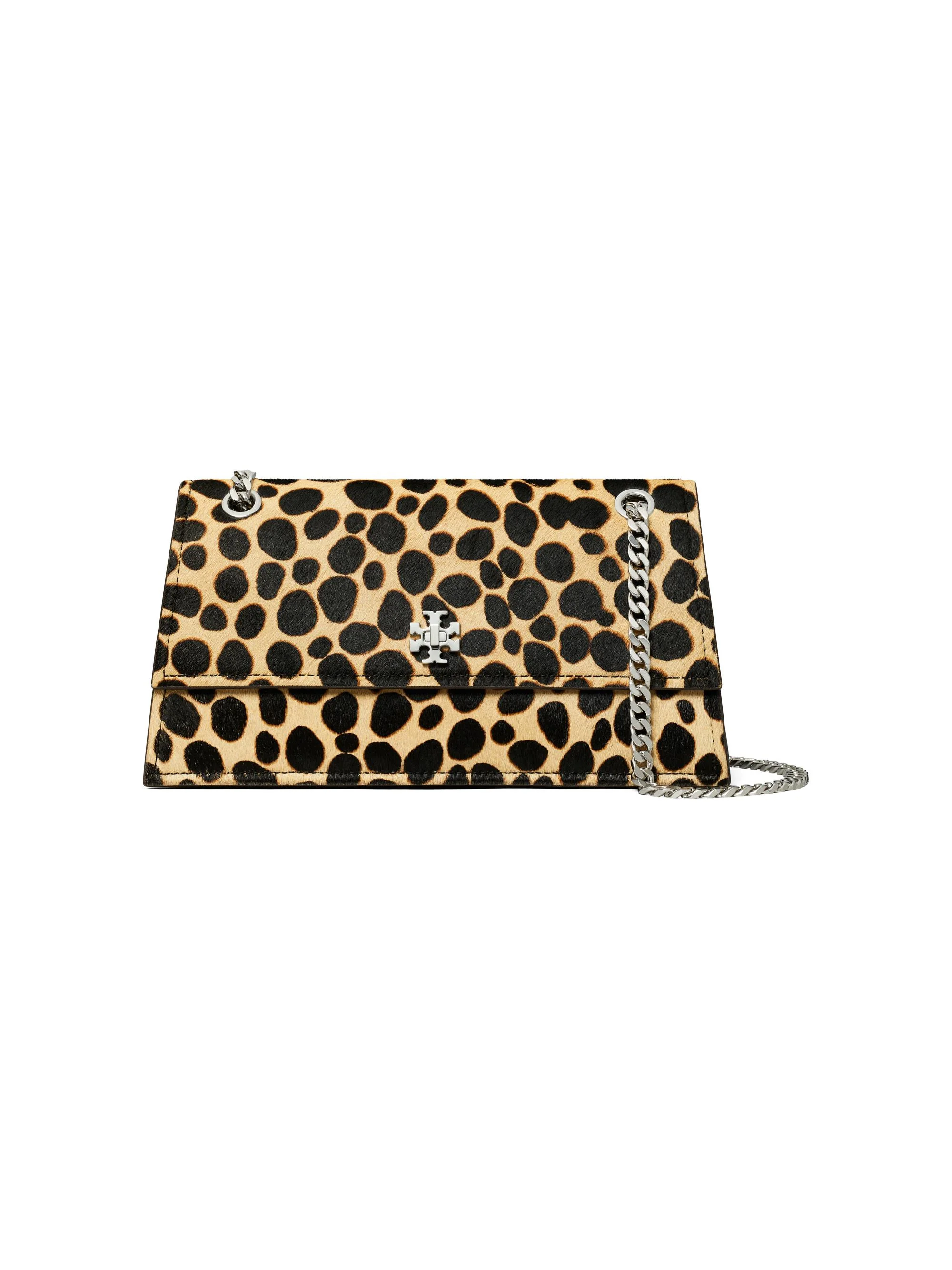Women's Kira Leopard-Print Calf Hair Crossbody Bag - Trench And Black - 1