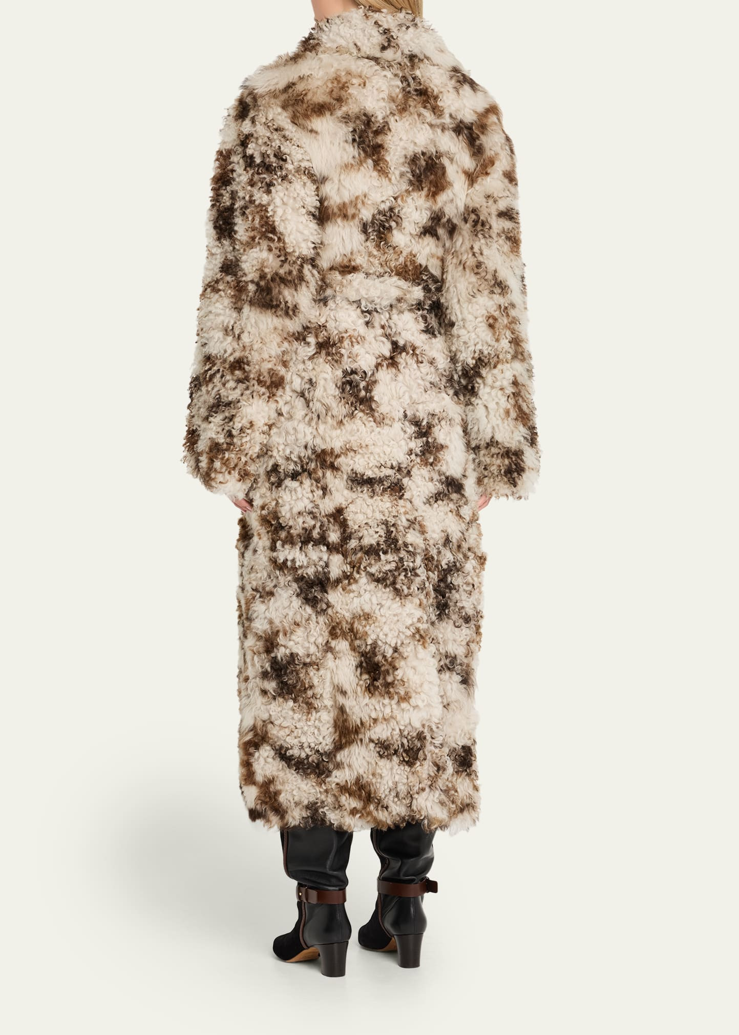 Ceryse Long Shearling Coat - 3