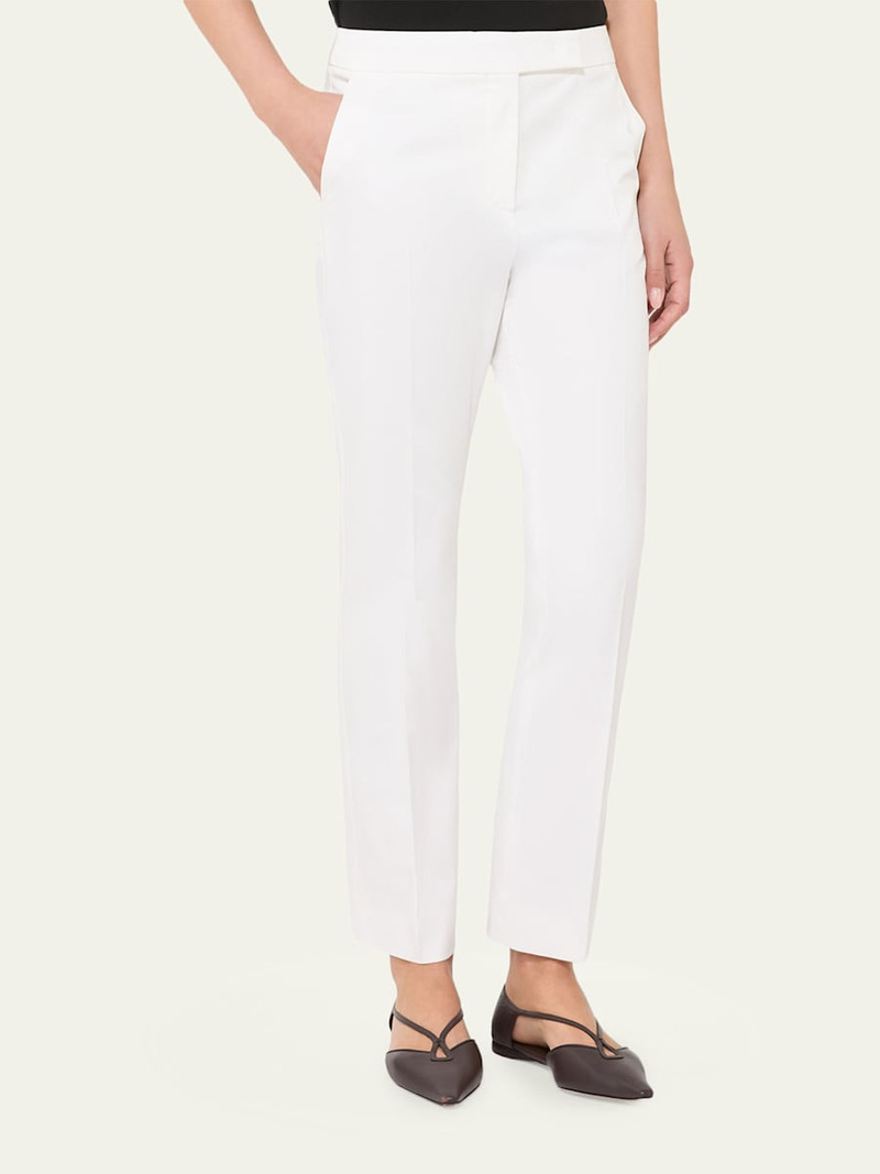 Silk Slim-Leg Ankle Cigarette Pants 3