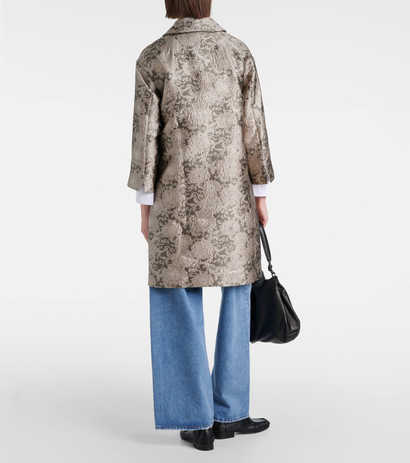 Effige floral-jacquard coat 3