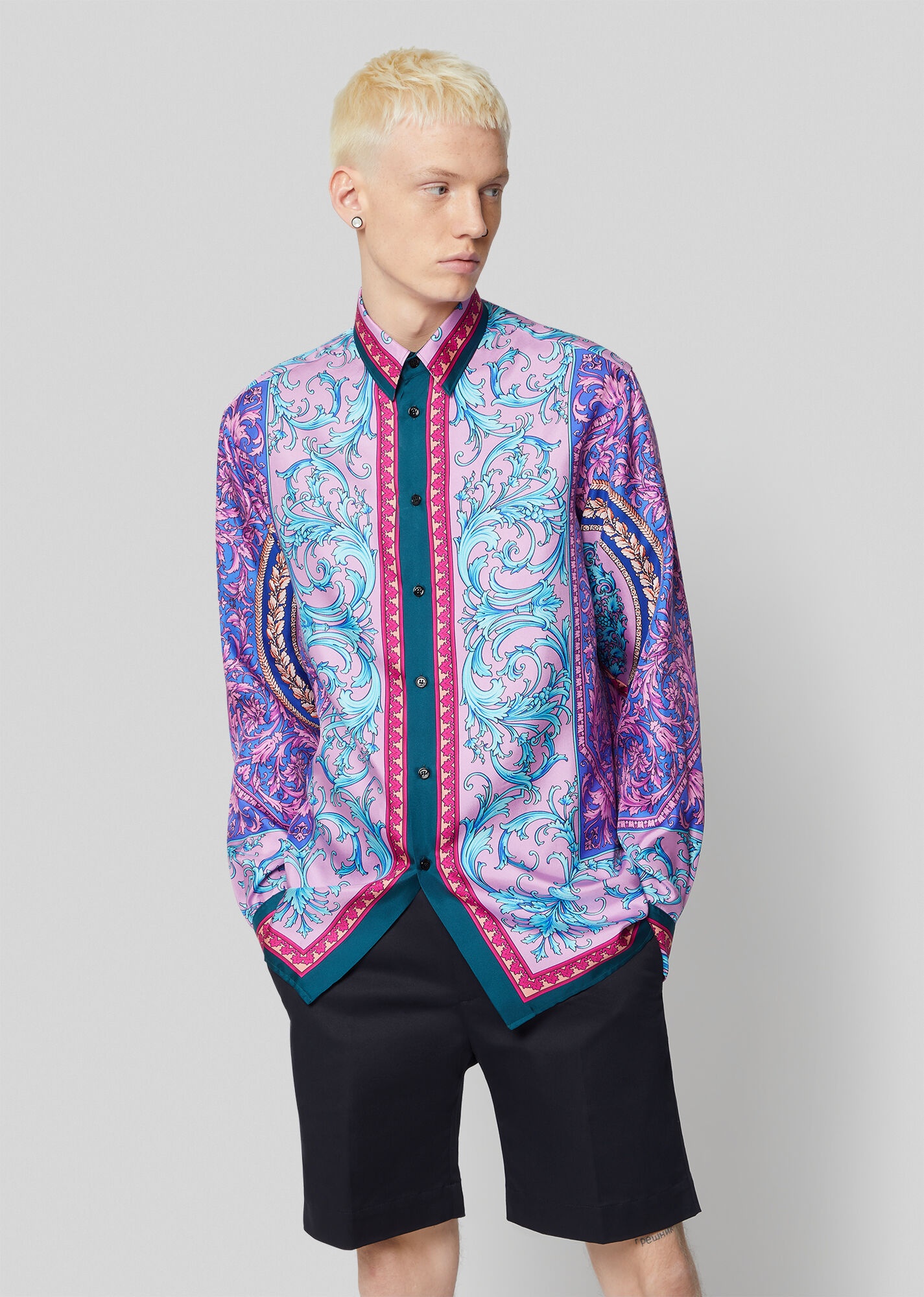 Le Pop Classique Print Silk Twill Shirt - 2