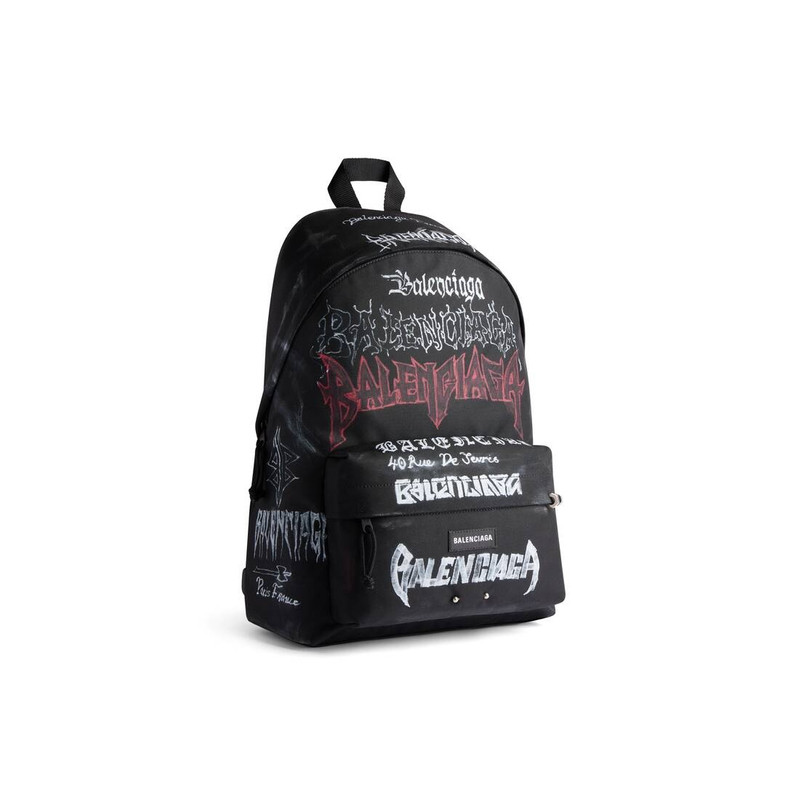 BALENCIAGA Men's Explorer Backpack Diy Metal Allover in Black outlook