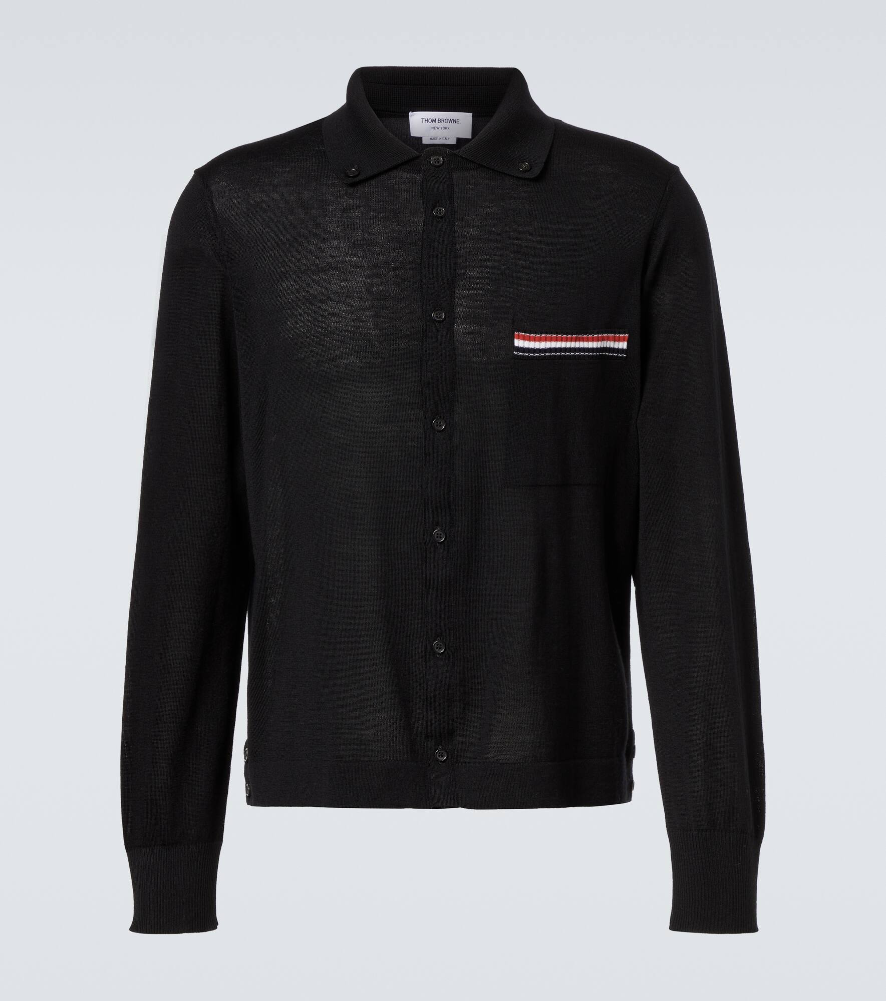 RWB Stripe virgin wool cardigan - 1