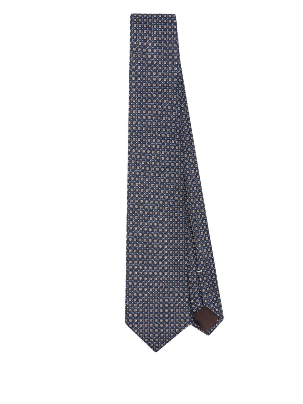 patterned-jacquard tie - 1