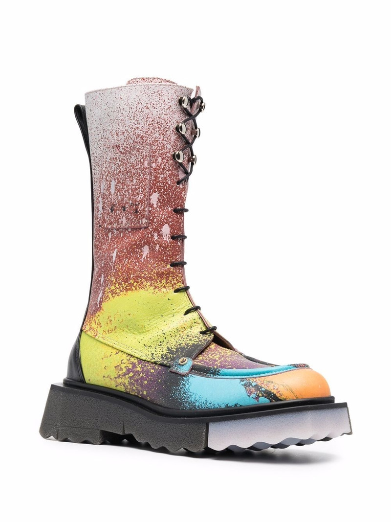 Off-White Sponge paint splatter-effect boots outlook