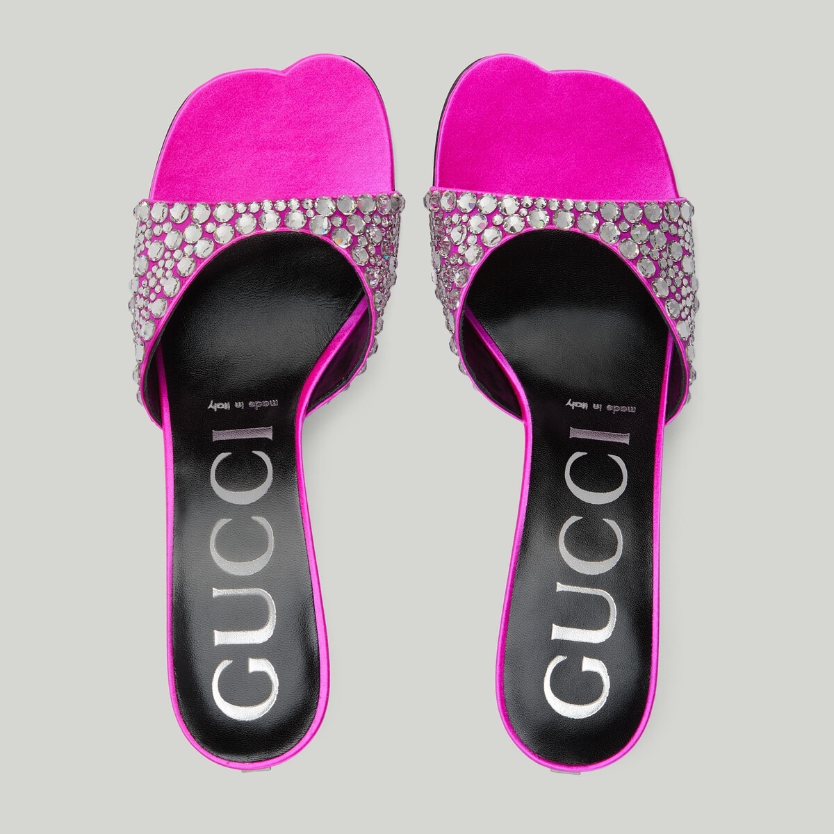 Women's slide sandal with crystals - 5