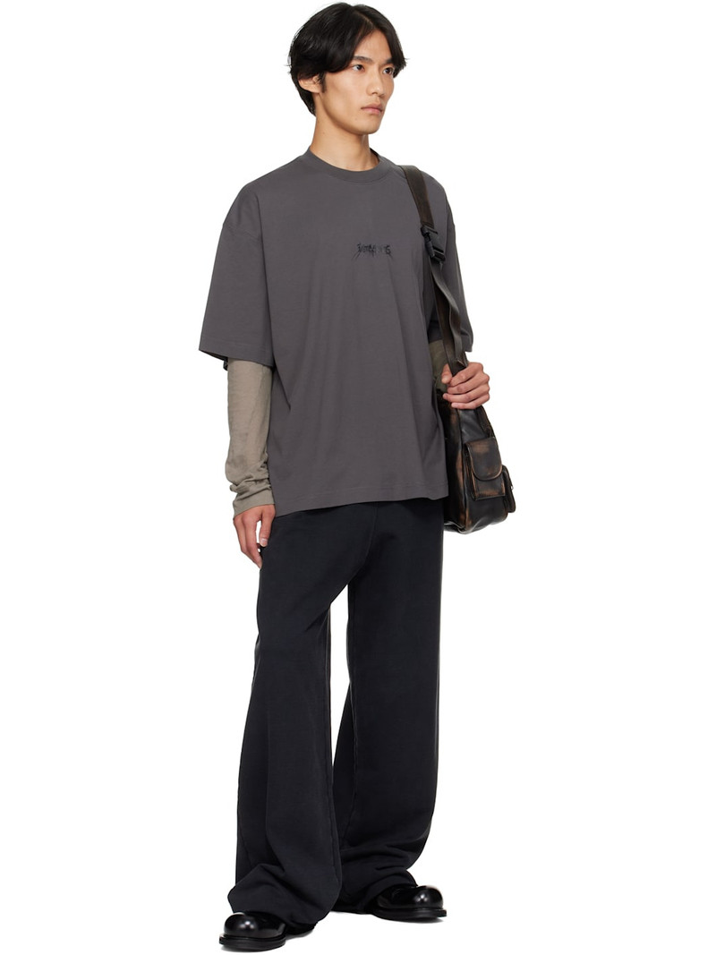 VETEMENTS Black Cradle of Filth Logo Baggy Sweatpants outlook
