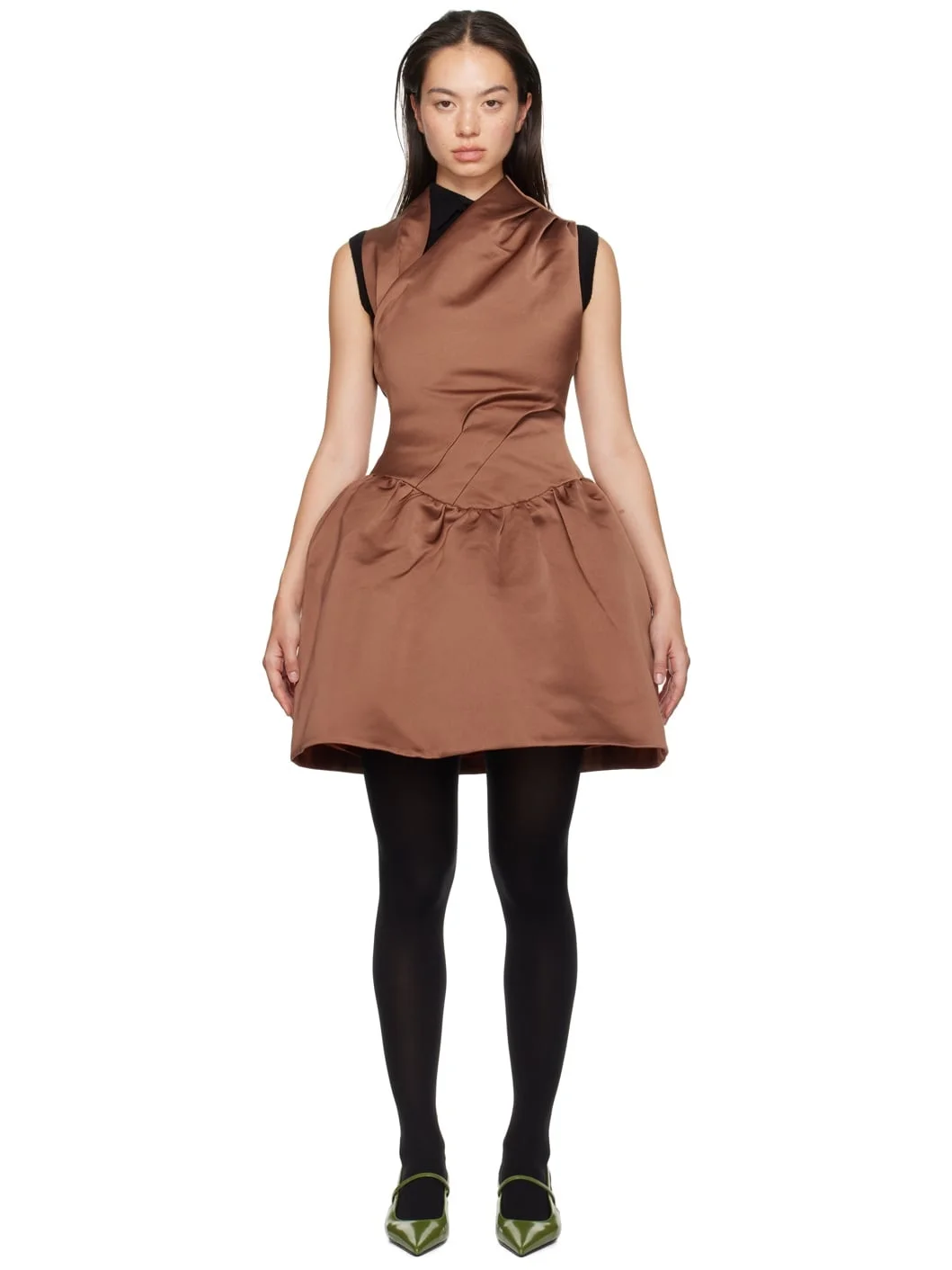 Orange Backless Minidress - 1