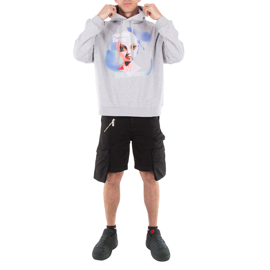 GCDS Human Being Printed Cotton Hoodie - 4