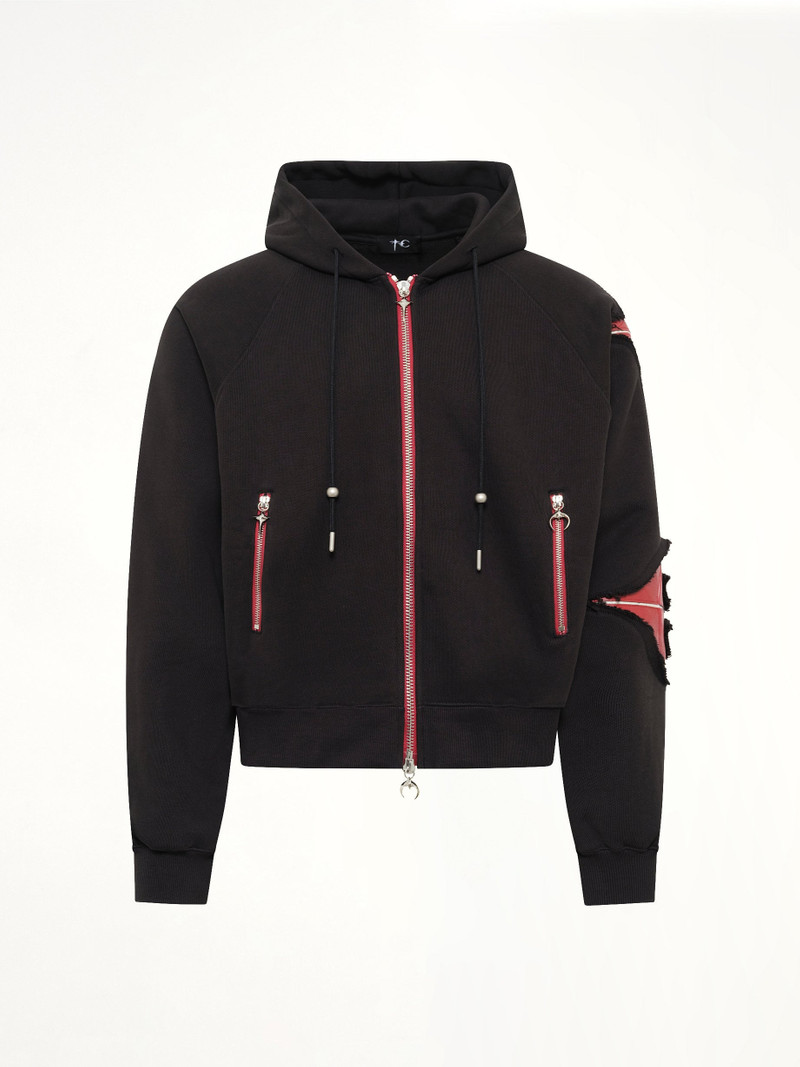 Thug Club New Rock Zip-Up Hoodie in Black outlook