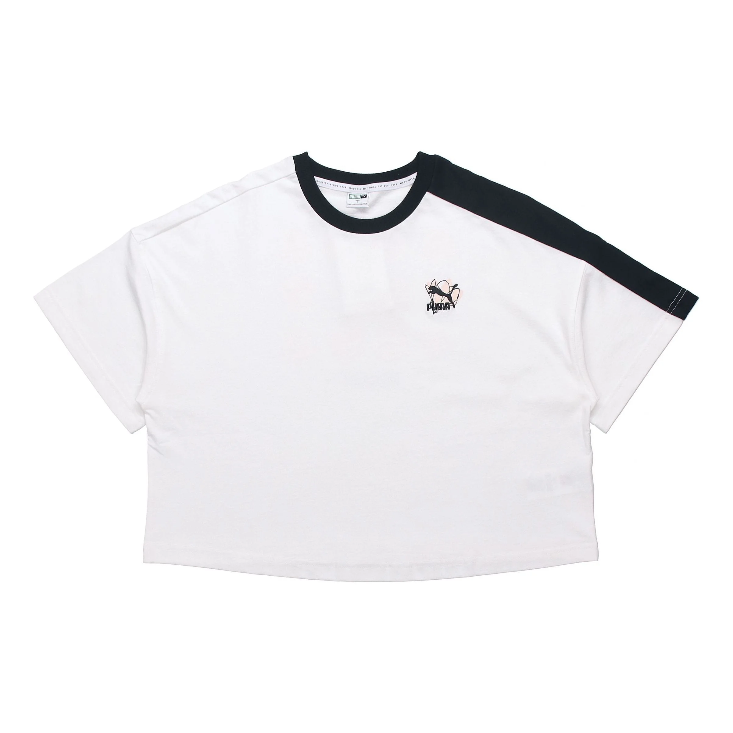 (WMNS) PUMA Printing Round-neck White 532258-02 - 1