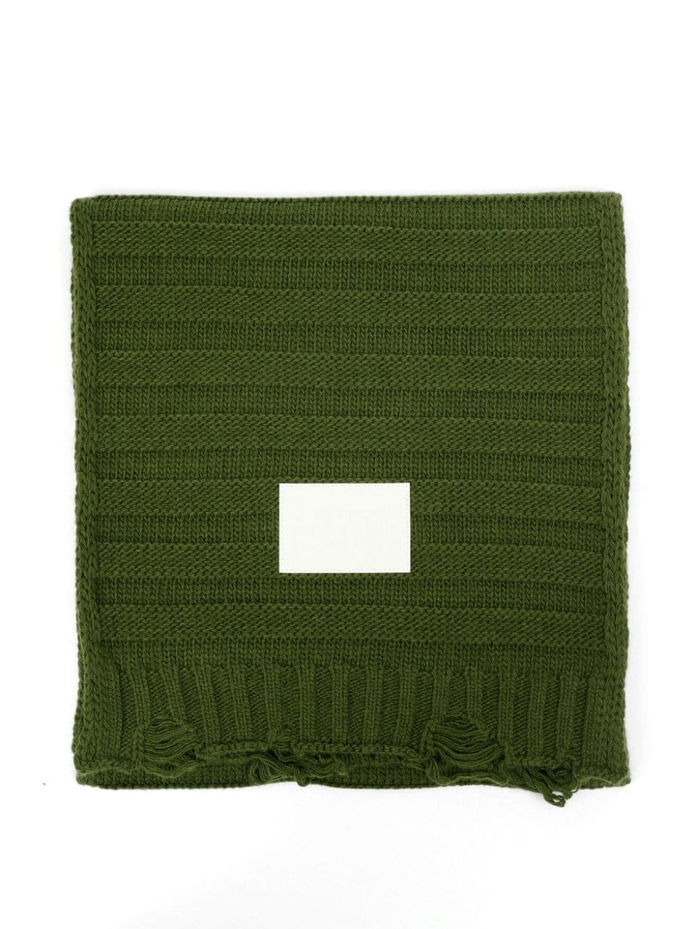 logo-print knitted scarf - 2
