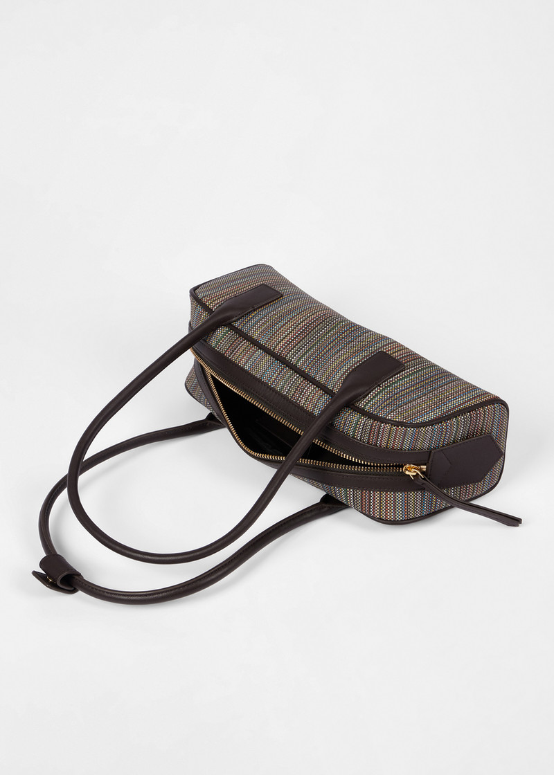 Women’s Signature Stripe Coated Canvas ‘Agatha’ Bag 5