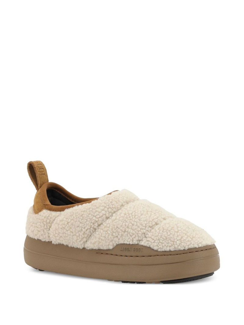 MOON BOOT Sand teddy fabric MB Park Puffer slip on outlook