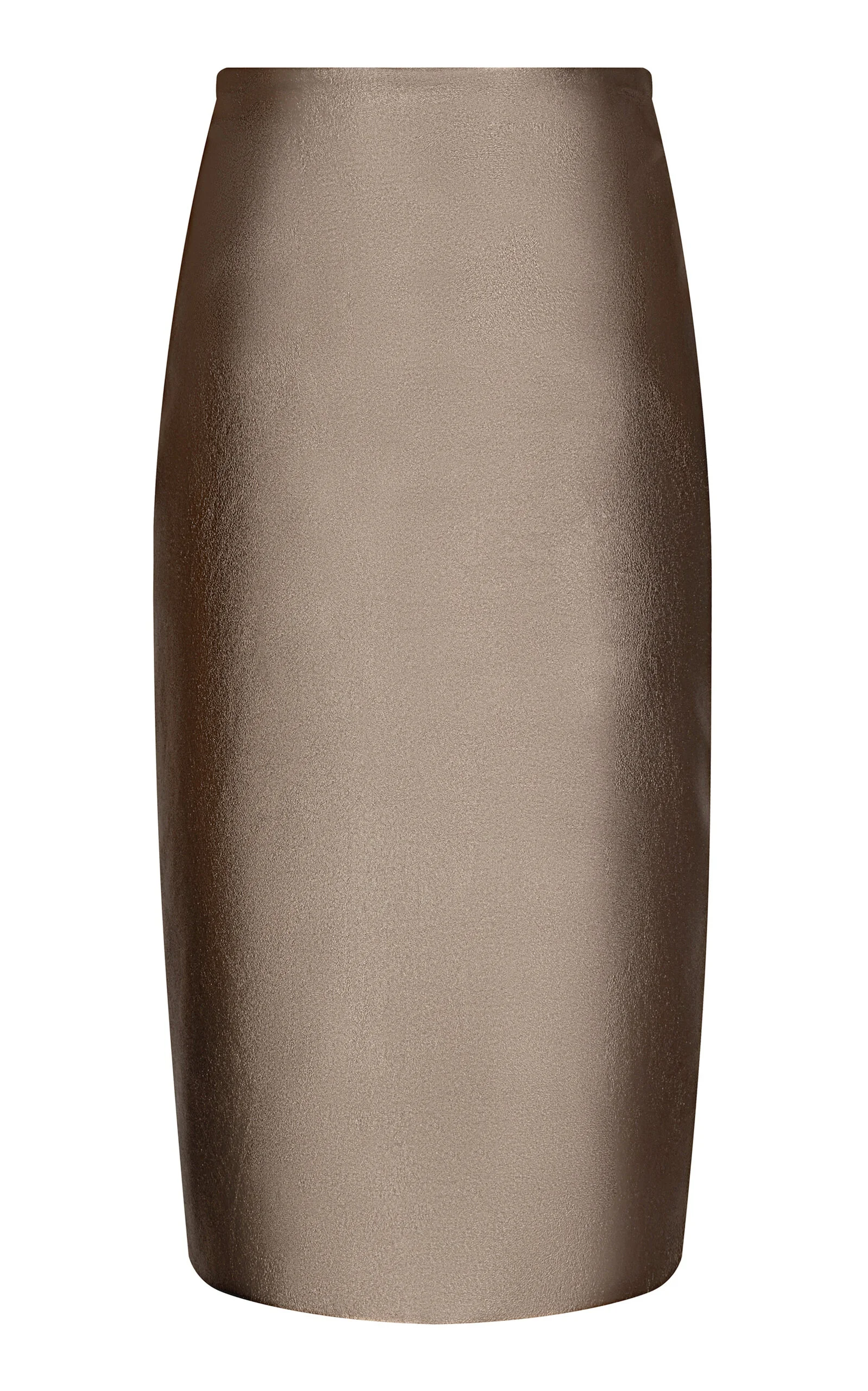 Susurros Pencil Leather Skirt gold - 1