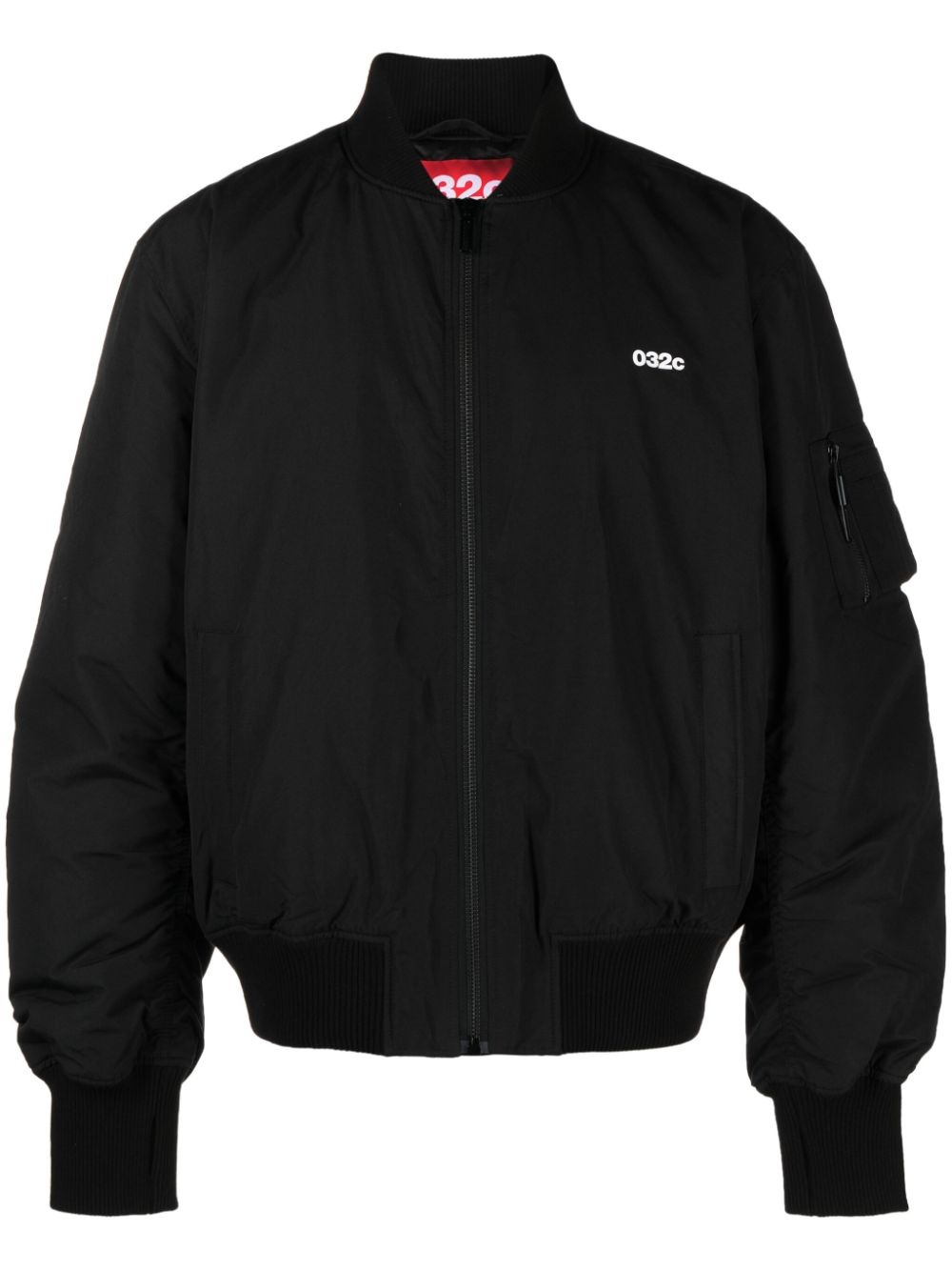 logo-print zip-up bomber jacket - 1