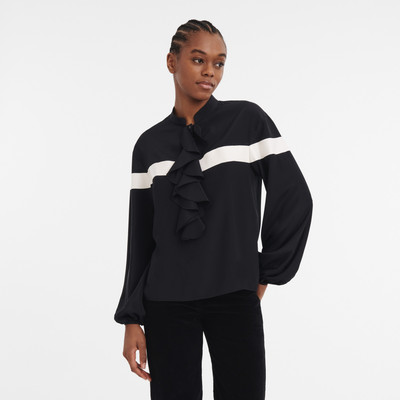 Longchamp Fall-Winter 2023 Collection Blouse Black - OTHER outlook