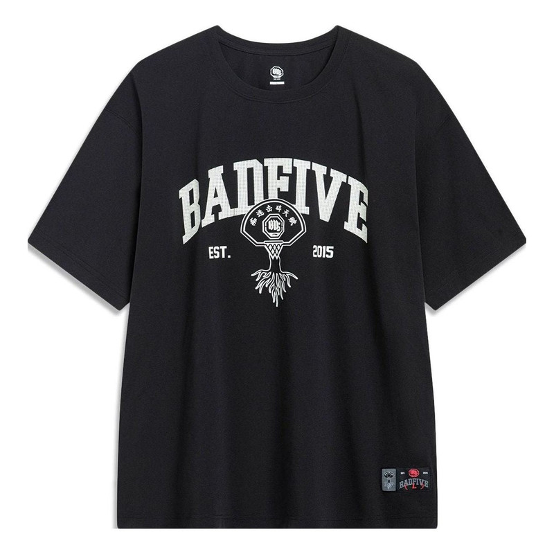 Li-Ning BadFive 짧은 소매 티셔츠 '블랙' ATST547-3 - 1