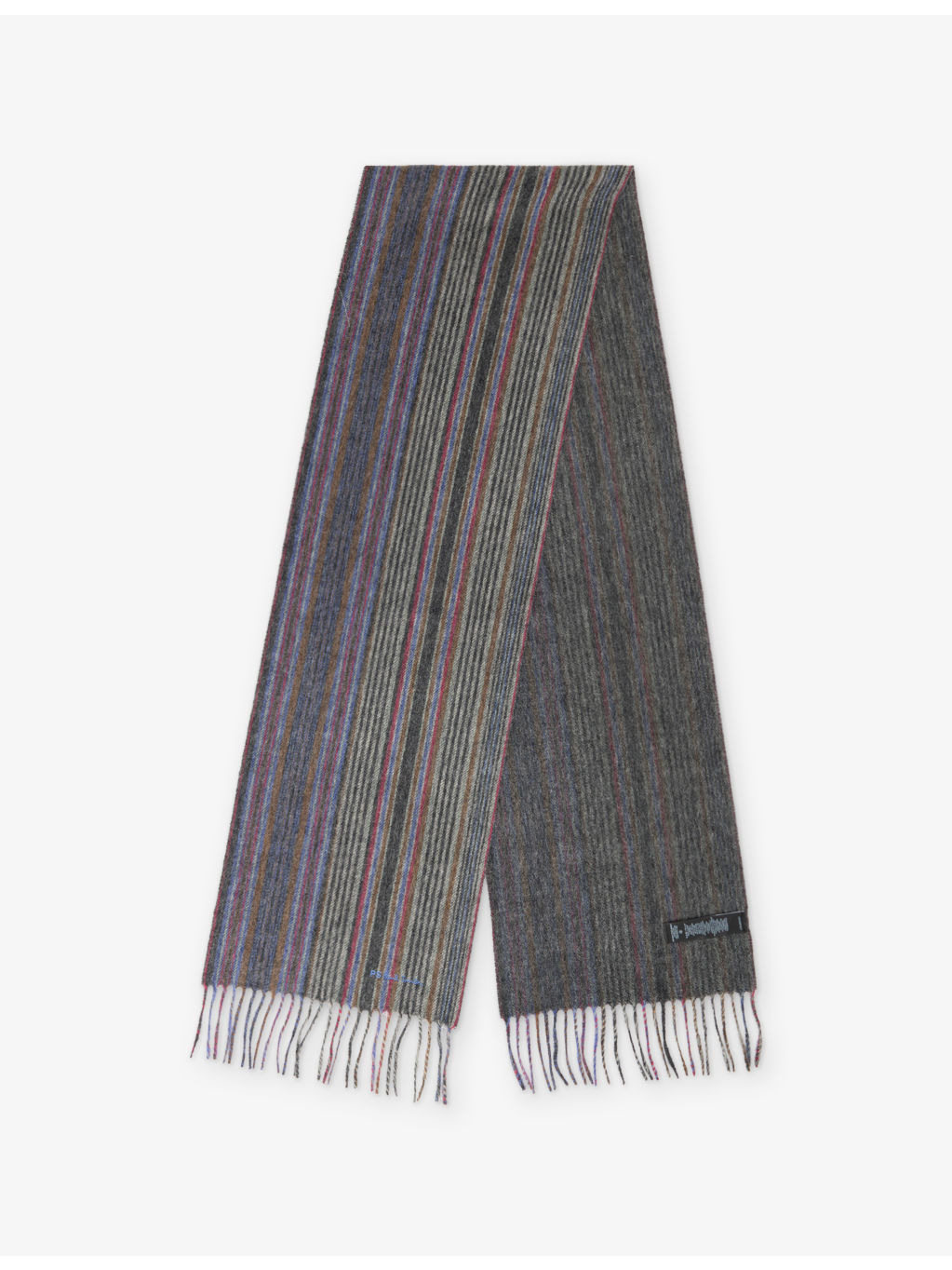 Trent Striped Wool Scarf - 1