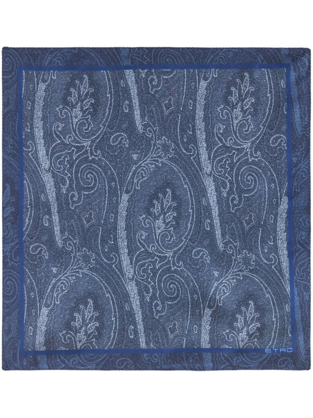 paisley-logo-print silk scarf - 1