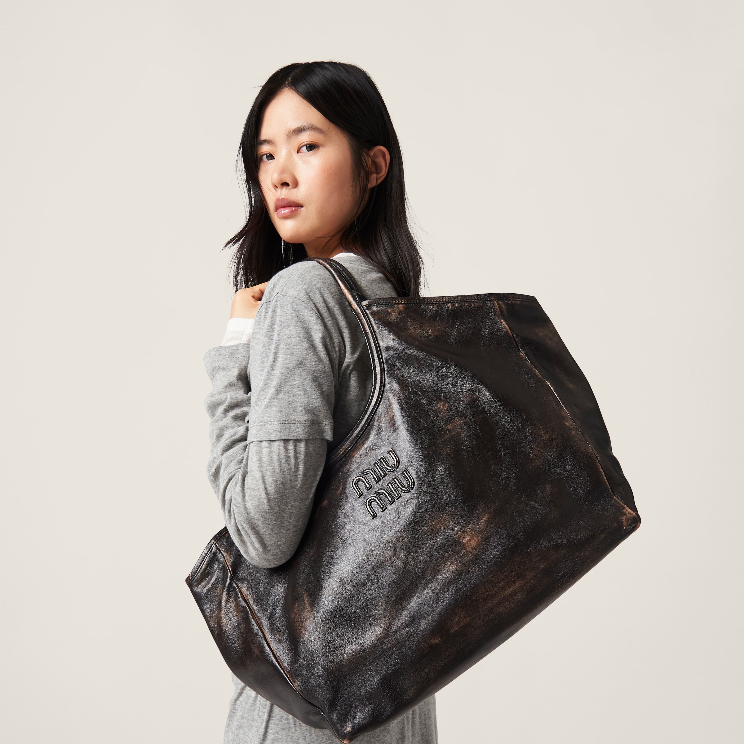 Leather tote bag - 5