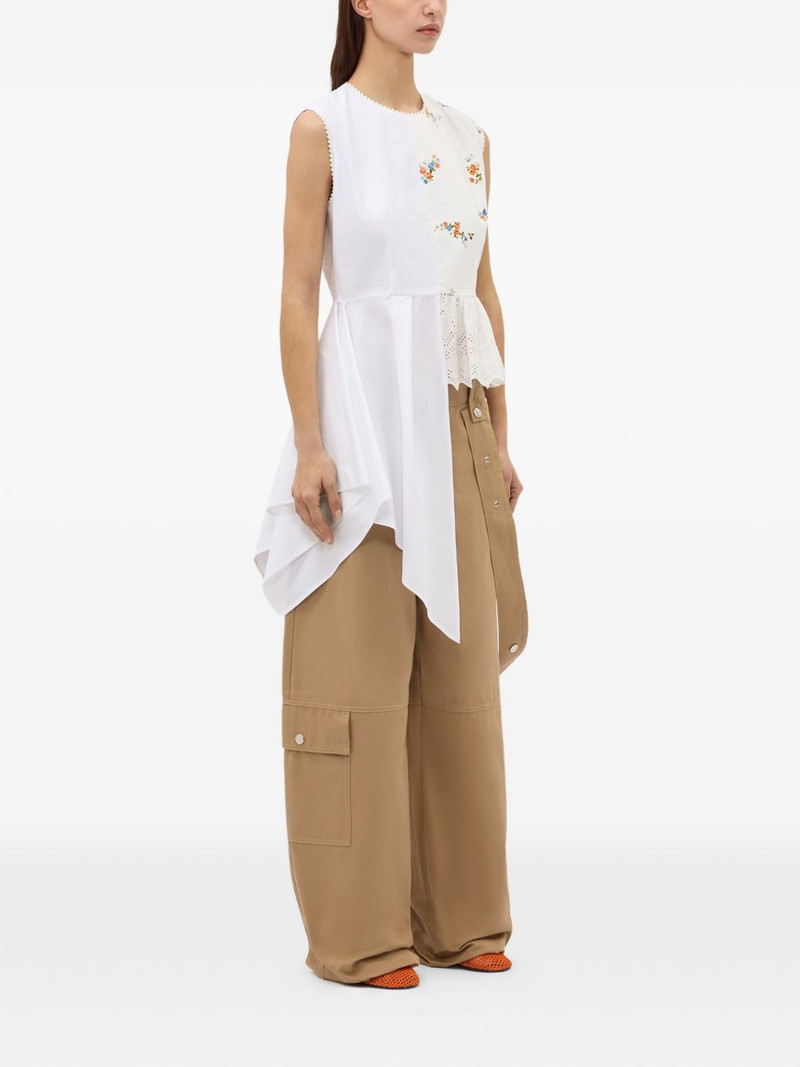 MSGM floral-detail top outlook