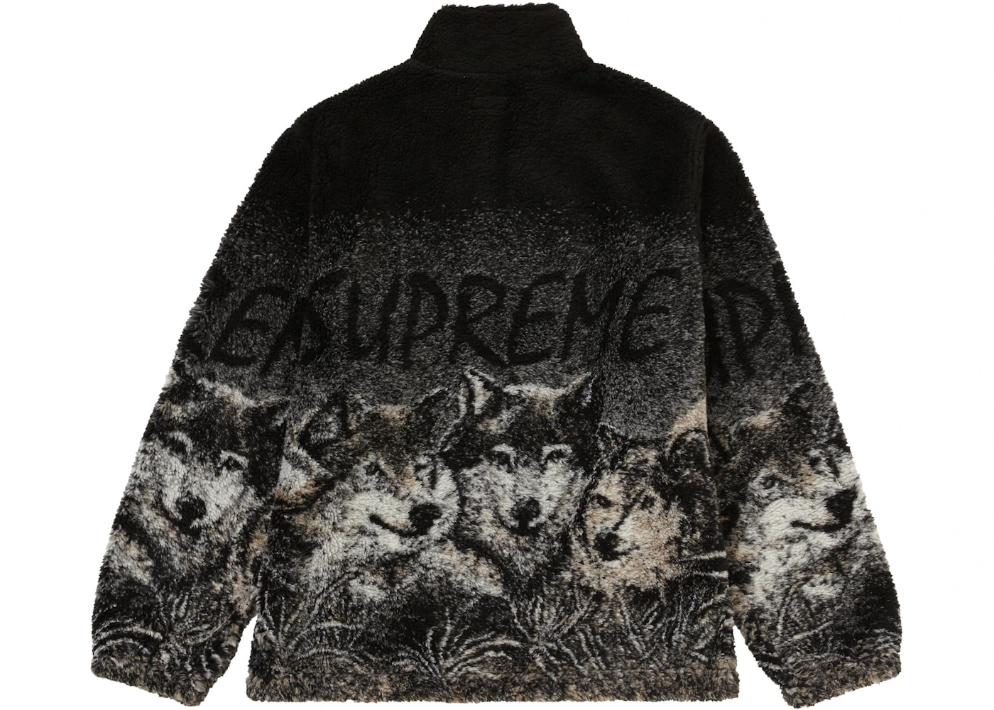 Supreme Wolf Fleece Jacket Black - 2