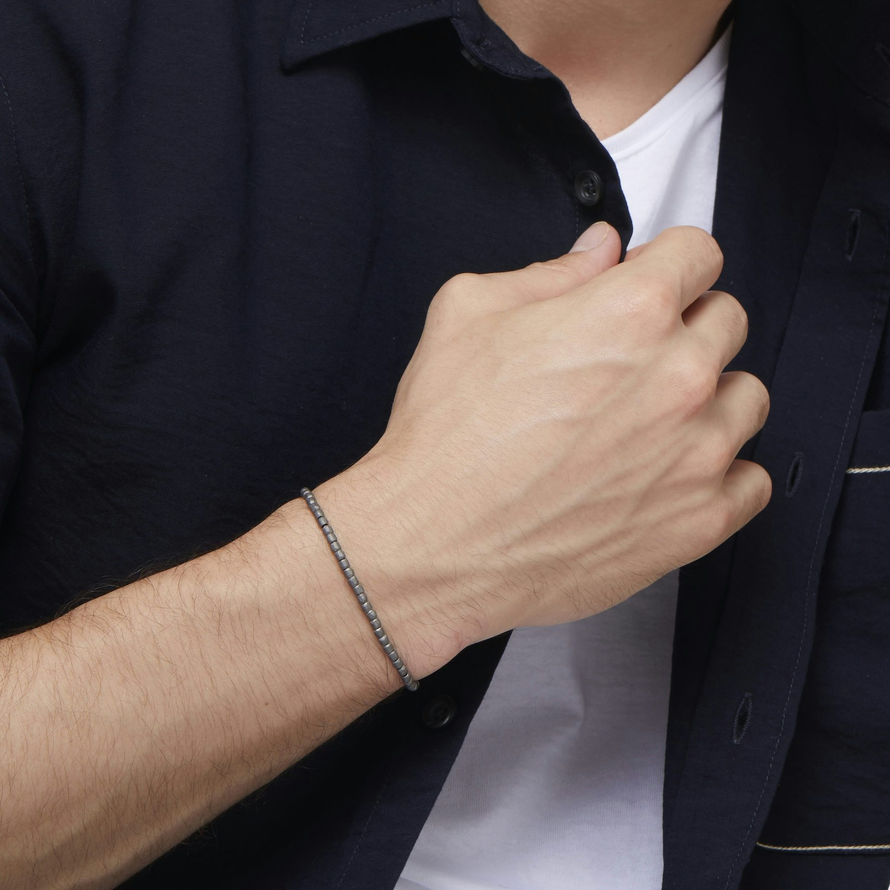 TITANIUM MINI GRANELLI BRACELET - 2