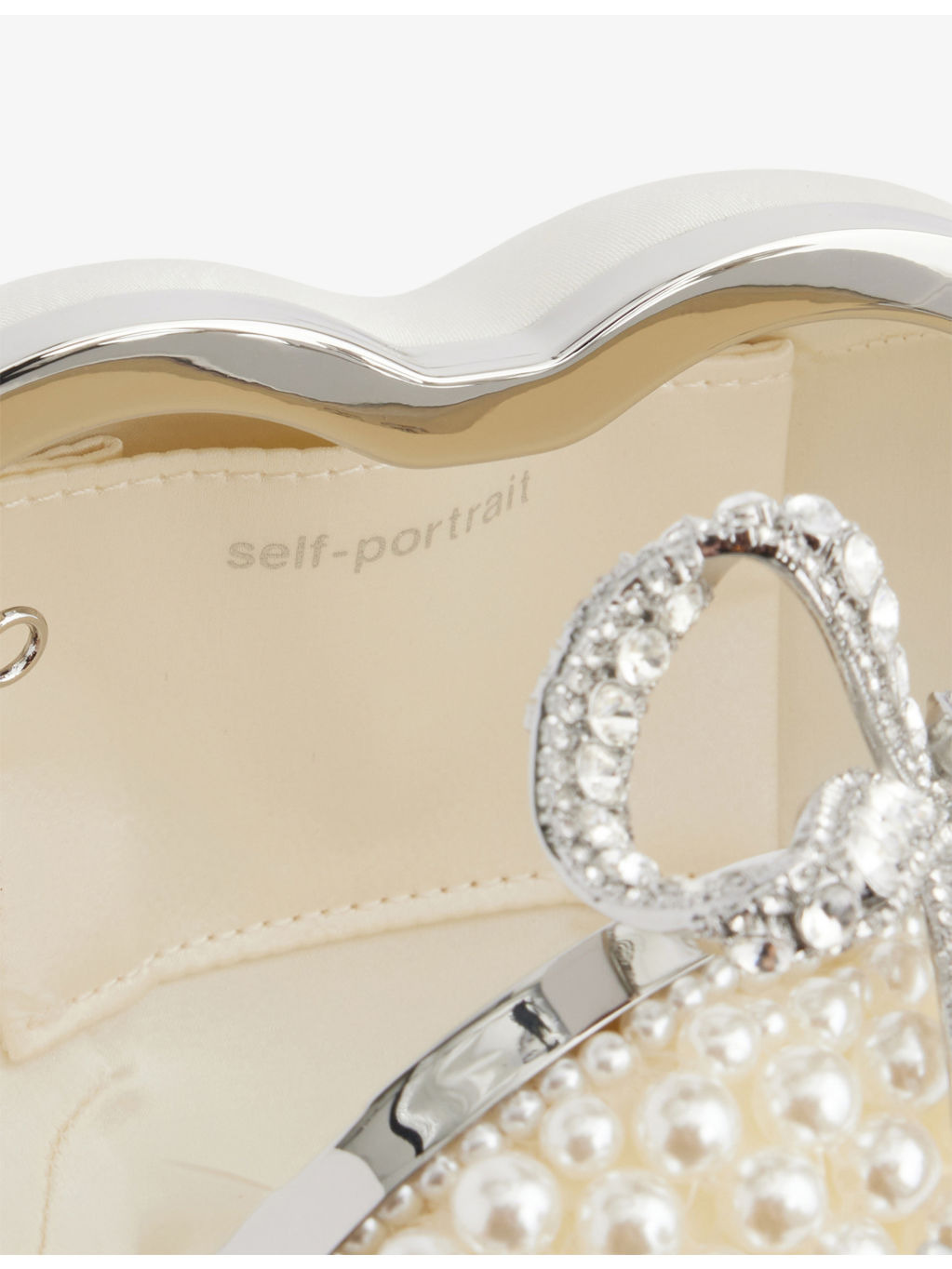 Heart Leather And Faux-Pearl Clutch Bag - 6