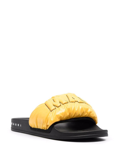 Marni logo-strap slides outlook