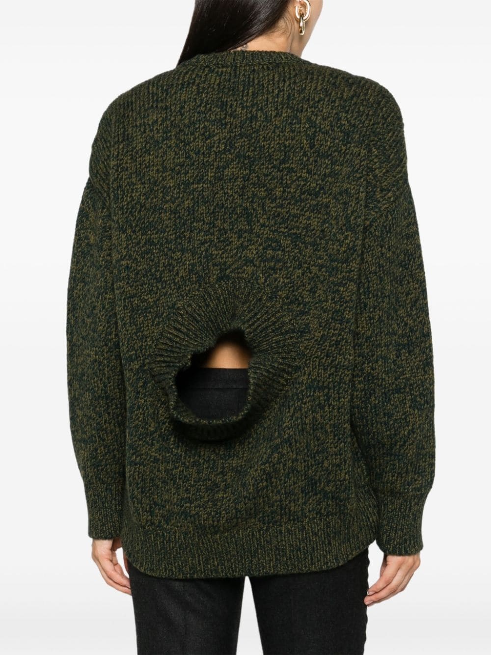 multi-panel design wool-blend jumper - 6
